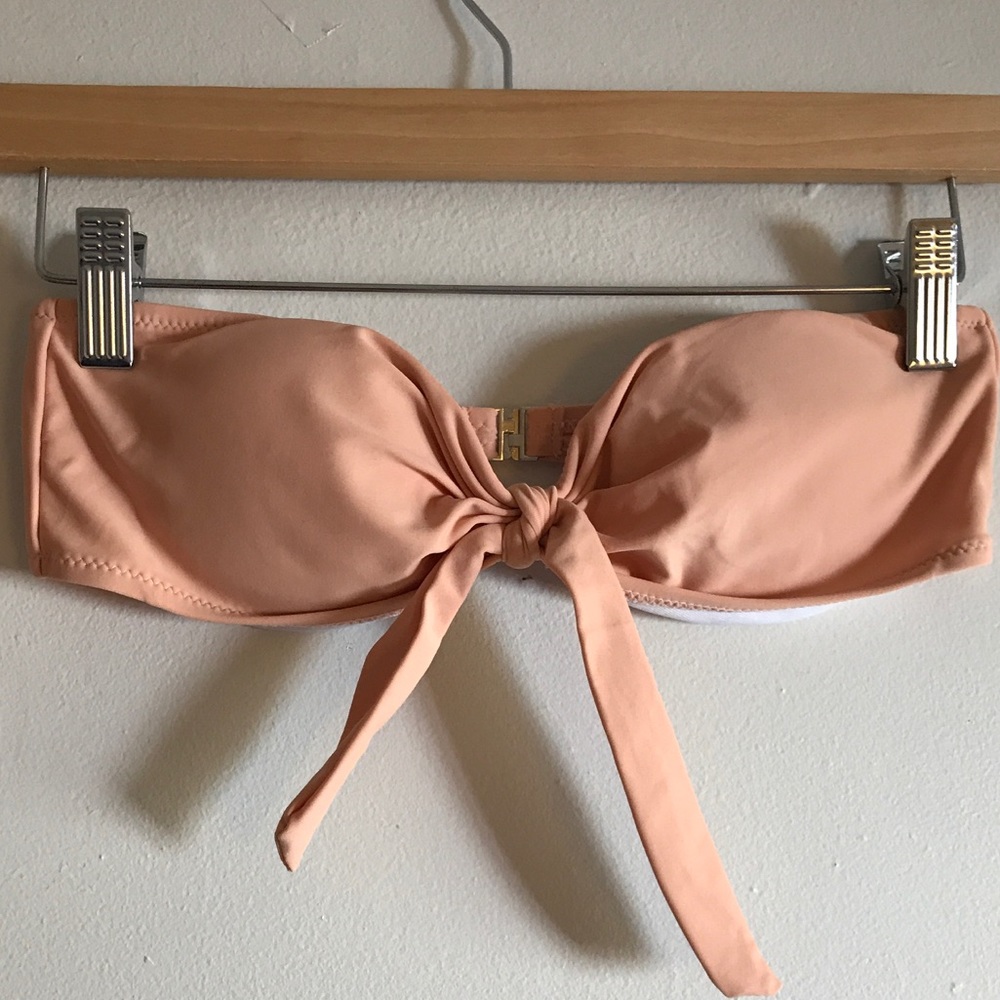 Zaful Peach Bandeau Bikini Set